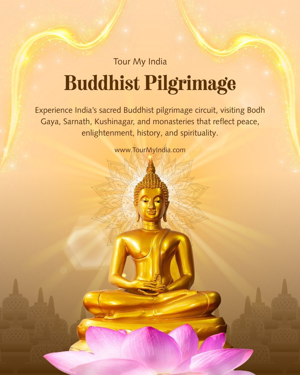 TourMyIndiaa's tweet image. Travel through the legacy of Lord Buddha 🙏

Explore India’s sacred Buddhist circuit—Bodh Gaya, Sarnath &amp;amp; Kushinagar—where peace, history, and enlightenment come alive.

More: BuddhistTourism.Online

#Buddhist #Buddha #Pilgrimage #IndiaTravel