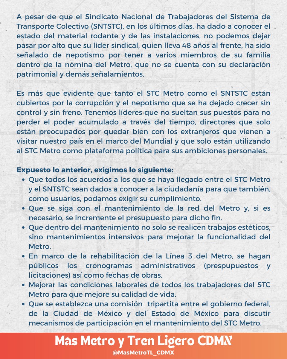 Más Metro y Tren Ligero CDMX tweet media