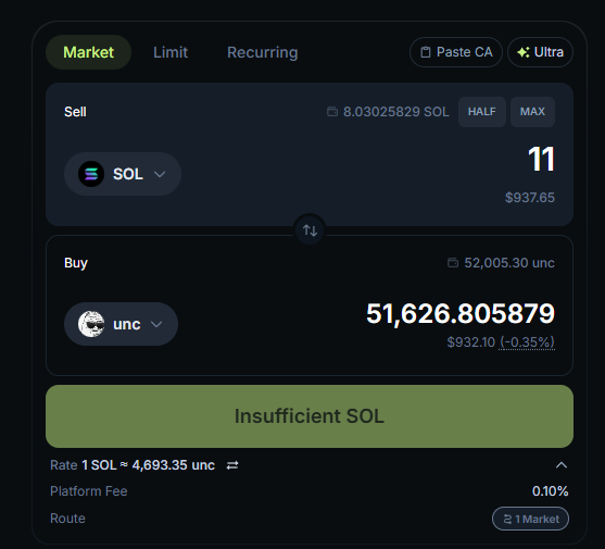 greenytrades's tweet photo. What if $unc is the next $PEPE / $MOG / $FARTCOIN / $DOGE Greeny...... fck sake. 11 SOL and a dream of financial freedom. https://t.co/g1Kousip1G