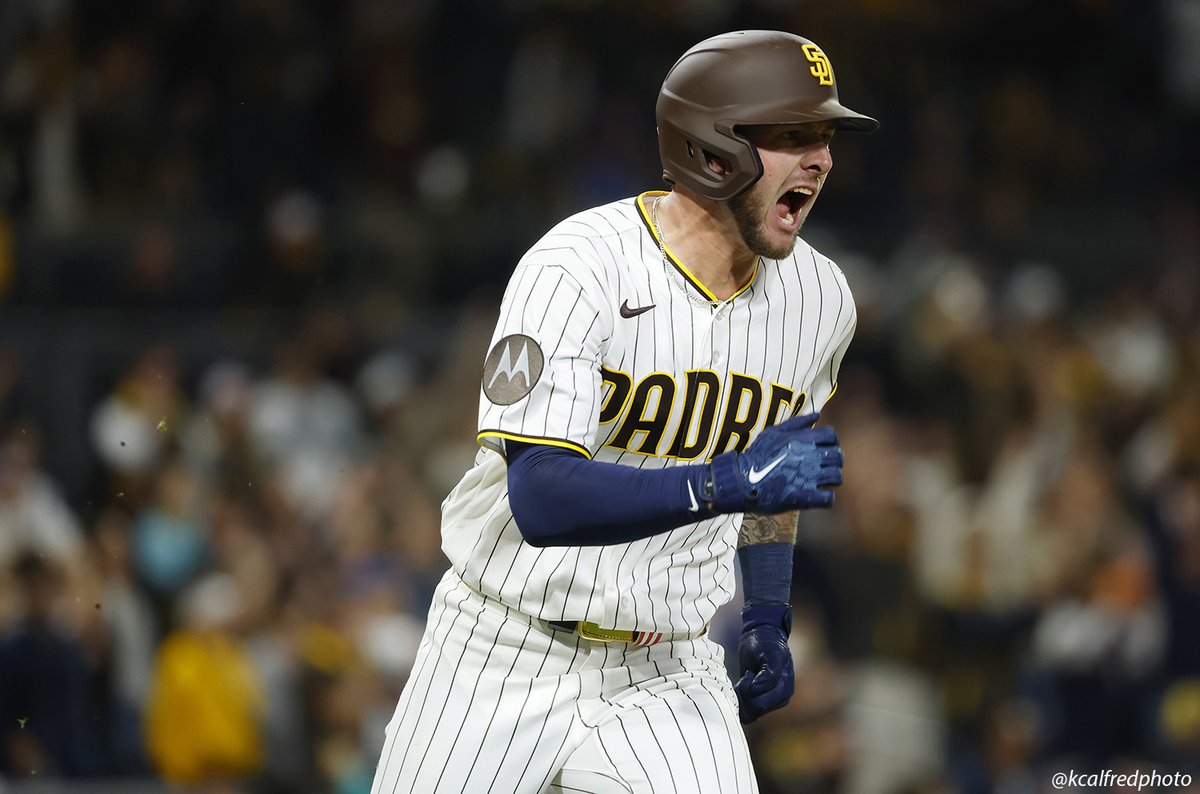 KCAlfredPhoto's tweet image. Jackson Merrill with the game winner against the Mariners at Petco Park.