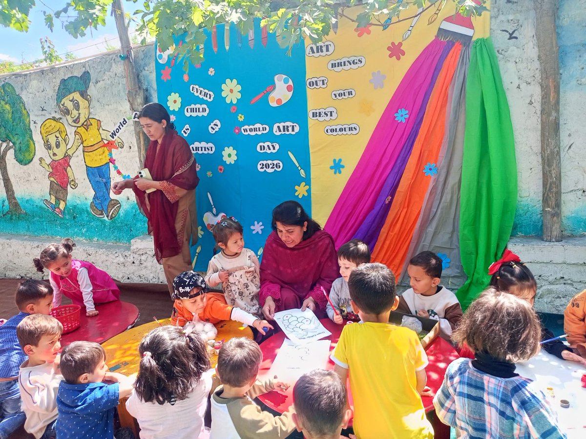 RFInterventions's tweet image. 𝐖𝐨𝐫𝐥𝐝 𝐀𝐫𝐭 𝐃𝐚𝐲 𝟐𝟎𝟐𝟔
World Art Day 2026 at RF ELM Center Zulfiqarabad, Gilgit 🌿🎨
Theme: “A Garden of Expression”
Celebrating art as a universal language that inspires creativity, unity, and community.

#WorldArtDay #RupaniFoundation #ELMCenter #EducationWithPurpose