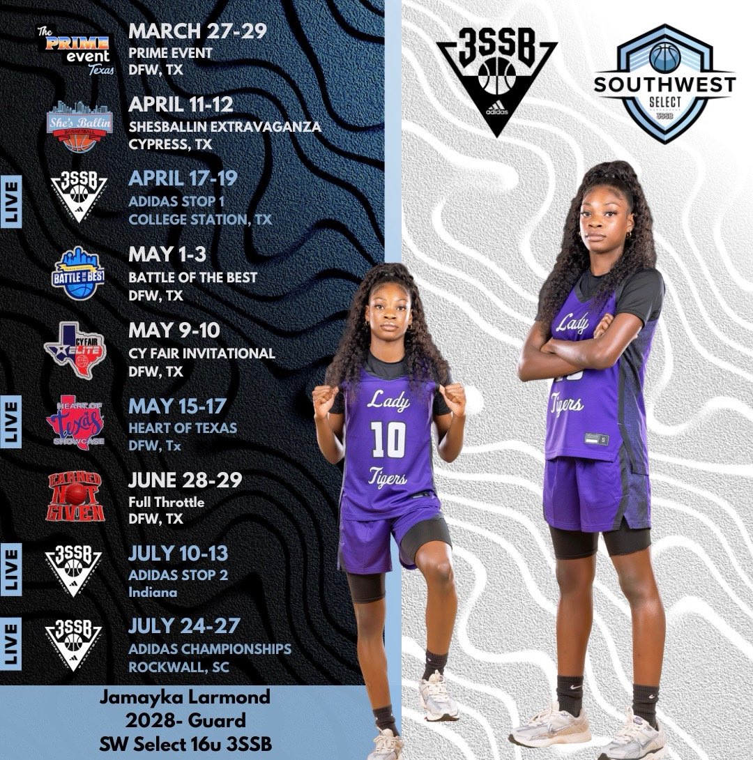JamaykaLL_10's tweet photo. Big stage, Big results!💯
College coaches, come check me out!
@SMUWBB @MeanGreenWBB @TexasWBB @UTSAWBB @ODUWBB @SW_Select3SSB https://t.co/Zdgm6WhG0V