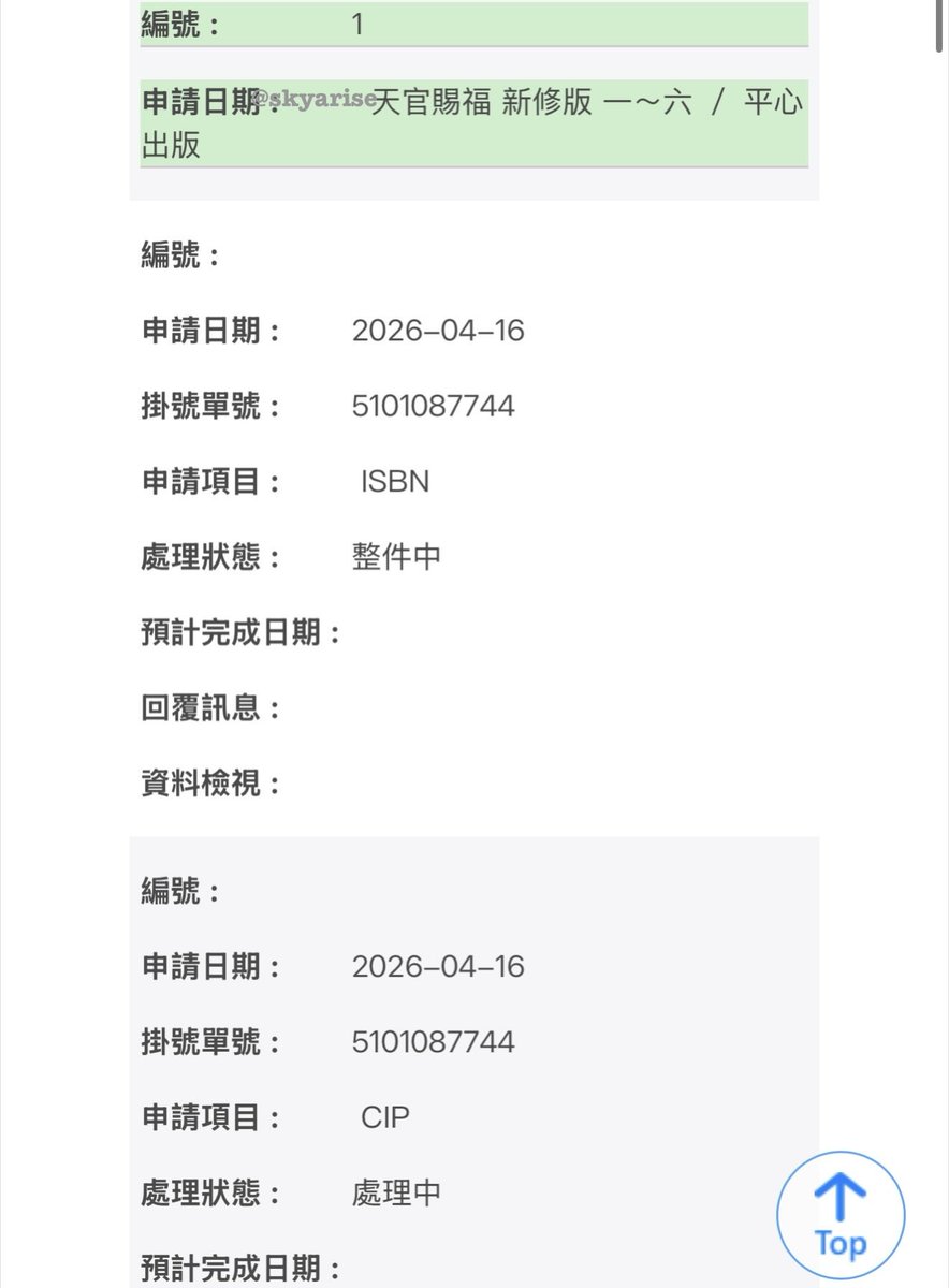 #天官赐福 Heaven official’s blessing/TGCF by MXTX new revised edition in uncensored traditional Chinese print coming soon, published by PinSin.

Volumes 1-6 ISBN is being processed.