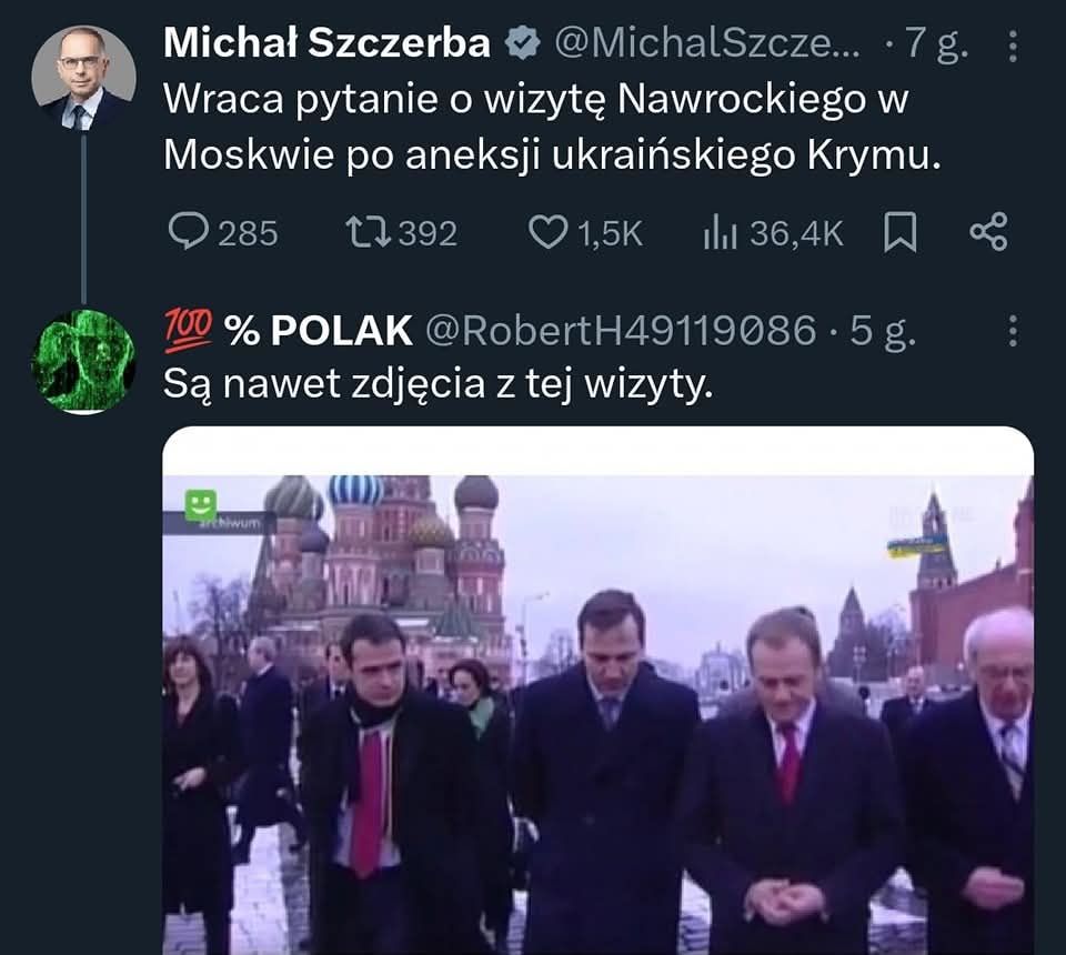 Tomasz123362's tweet photo. @MiroslawSuchon @NawrockiKn Maski opadły. Tusk i jego banda współpracująca z KGB na granicy, obSikorski relatywizujący zbrodnie Putina, wierchuszka PO na wspólnej modlitwie do truchła Lenina, Tusk realizujący likwidację jednostek wojsk. na wsch. flance NATO...
#PutinformaObywatelska #TeamPutin https://t.co/W4puFb9CR6