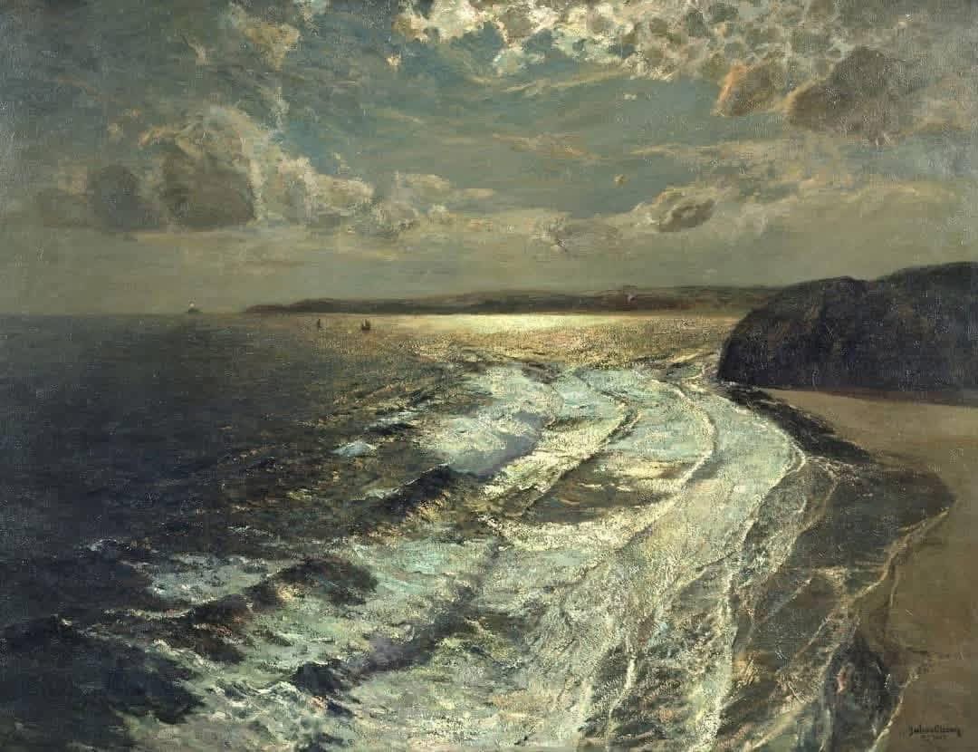 itsloreleii_'s tweet photo. "Yours is the light by which my spirit's born: you are my sun, my moon, and all my stars."
e.e. Cummings

Julius Olsson - Moonlit Shore, 1911. https://t.co/qyP94HhQ0q