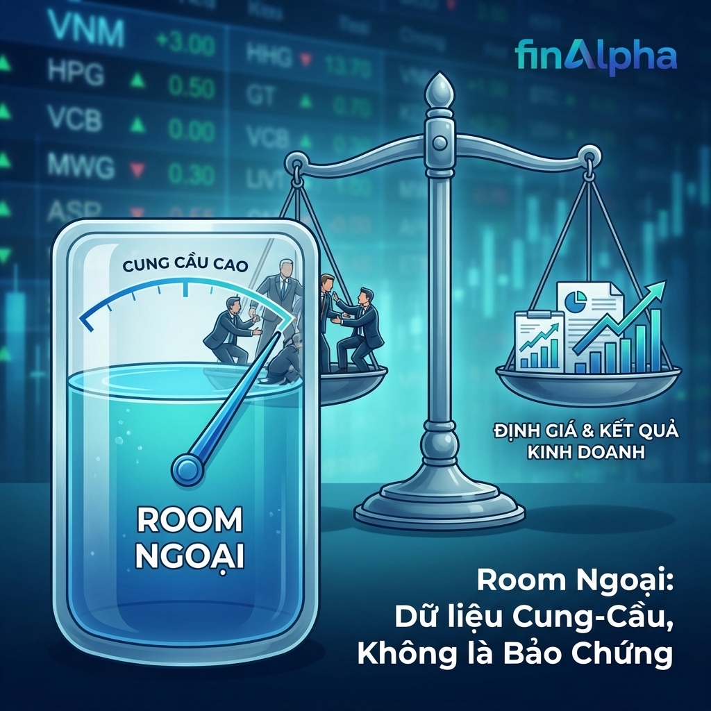 Finstock_ai's tweet photo. Room ngoại là biến số cung-cầu quan trọng
🔹Cơ chế: Phản ánh áp lực đặt mua thực tế của khối ngoại
🔹Hạn chế: Room thấp gây khó cho các quỹ mới vào hàng
🔹Lưu ý: Không phải bảo chứng tăng giá chắc chắn
👉 https://t.co/fyPjbIoVhW
#RoomNgoai #finAlpha #Stock https://t.co/CeMWLU1irP