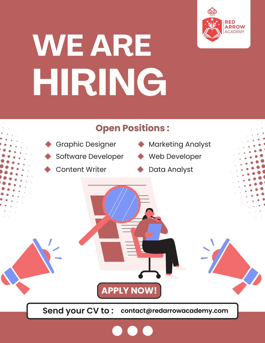 REDARRO75050695's tweet photo. We're Hiring! Join Our Team!
.
.
.
#NowHiring #WeAreHiring #redarrowacademy #JobOpportunity #CareerGrowth #JoinOurTeam #HiringAlert #DreamJob #WorkWithUs #JobOpening #jobsearch https://t.co/IwNbSNSJpX