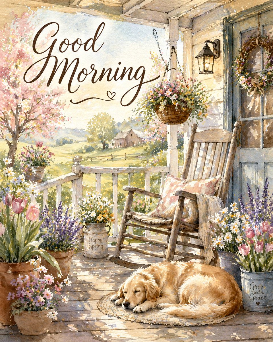 AIbyCalico's tweet image. Good morning! ☀️
May your day begin with peace, sunshine, and the gentle comfort of home. Like a quiet spring morning on a rustic porch, may today bring you warmth, joy, and simple, beautiful moments. 🌸🐾
#GoodMorning #SpringMorning #RusticCharm #CountryLiving #FarmhouseStyle
