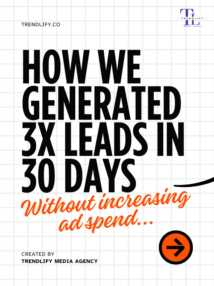 thetrendlify's tweet image. We generated 3X more leads in 30 days.

Here’s exactly how 👇
Fixed landing page (speed + clarity)
Better targeting (no broad audience)
Scroll-stopping creatives
Optimized every 48 hrs
Focused on conversions &amp;gt; clicks
.
#marketingtips #digitalmarketingtips #leadgeneration #agency