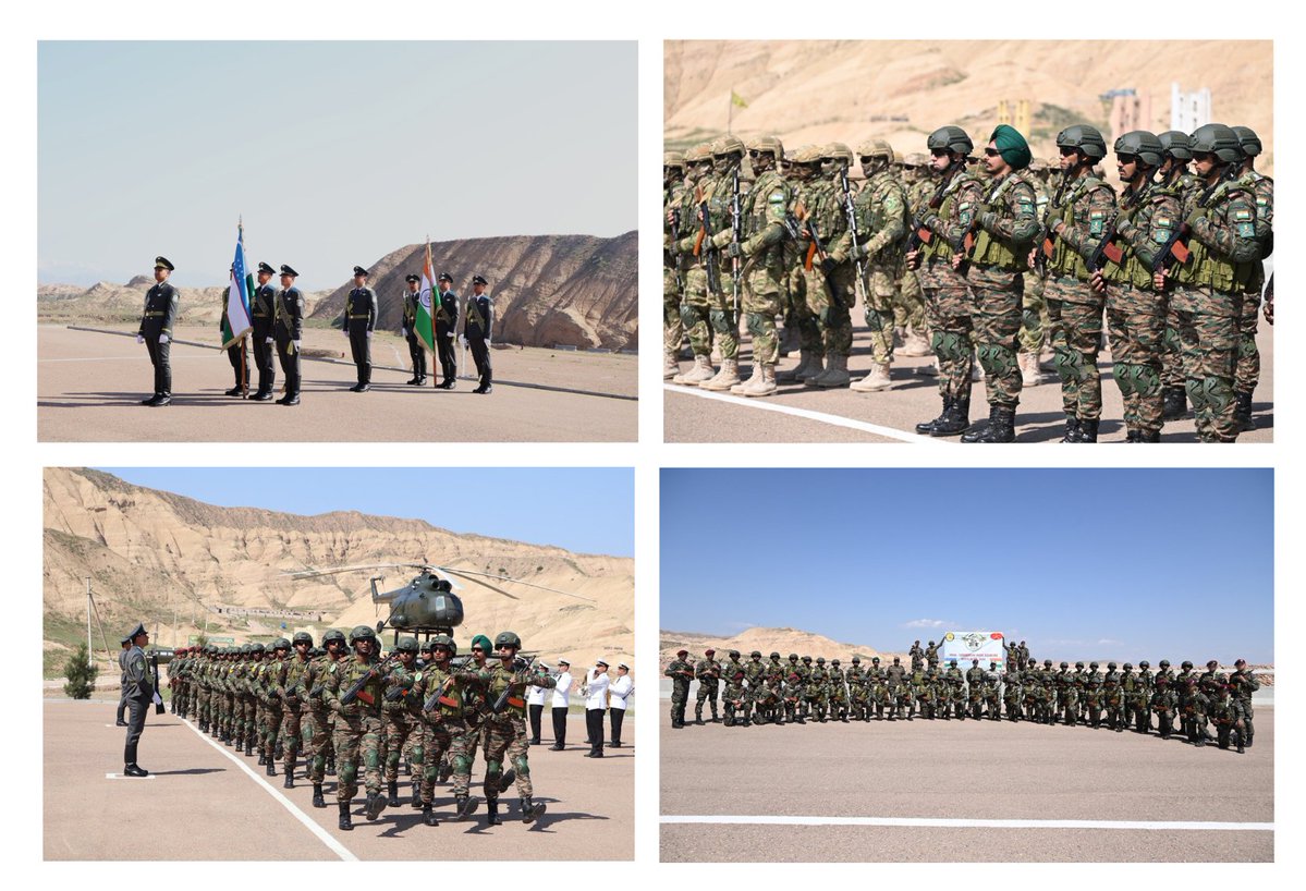 AIRNews_Chennai's tweet image. #Dustlik | #IndiaUzbekistan | #MilitaryExercise | #JointExercise | #IndiaUzbekistanFriendship | #UzArmy

இந்தியா - உஸ்பெகிஸ்தான் ராணுவ கூட்டுப் பயிற்சி உஸ்பெகிஸ்தானில் நேற்று தொடங்கியது.

இந்த பயிற்சி இம்மாதம் 25ஆம் தேதி வரை நடைபெறும் என்று தெரிவிக்கப்பட்டுள்ளது.