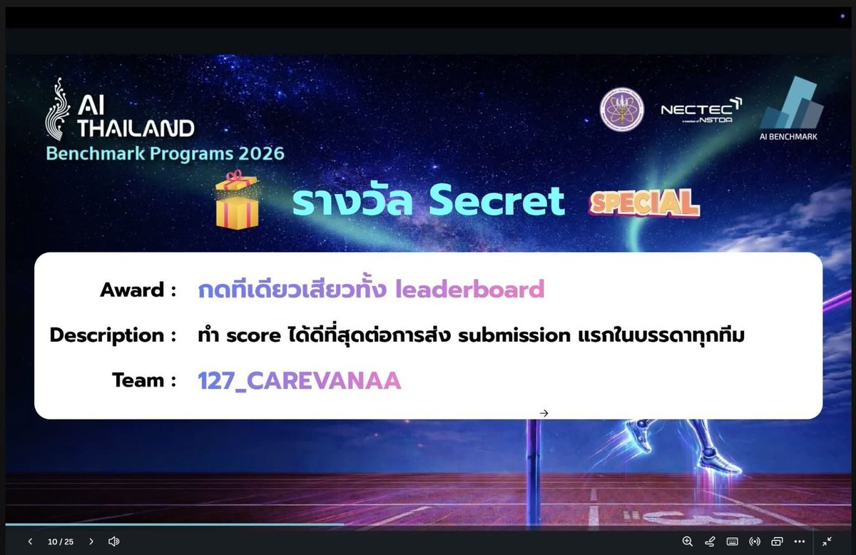 cueng_official's tweet image. คณะวิศวฯ จุฬาฯ ขอแสดงความยินดีกับนิสิตภาควิชาวิศวกรรมคอมพิวเตอร์ #CEDT #วิศวจุฬา และนิสิตคณะวิทยาศาสตร์ ราชวิทยาลัยจุฬาภรณ์ ที่ได้รับรางวัลรองชนะเลิศอันดับ 1 และ Secret SPECIAL Award การแข่งขัน AI Thailand Benchmark Programs 2026
cp.eng.chula.ac.th/blog/archives/…
#ChulaEngineering  #Chula