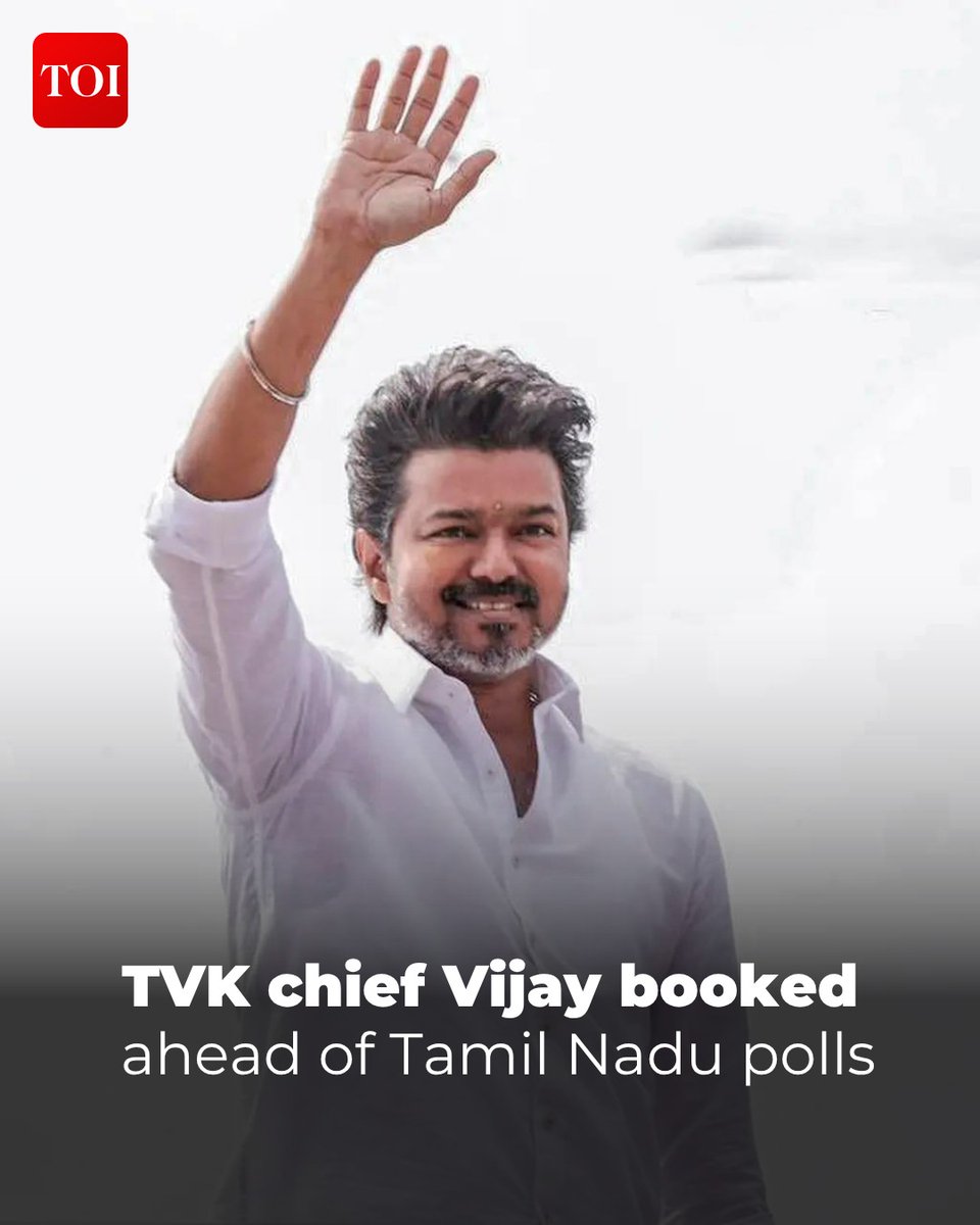 timesofindia's tweet image. TVK president #Vijay faces a case for allegedly flouting poll #permissions. Officials state a roadshow was conducted instead of the approved event, #breaching the Model Code of Conduct. Police have registered a case and are investigating, reviewing video evidence to determine the