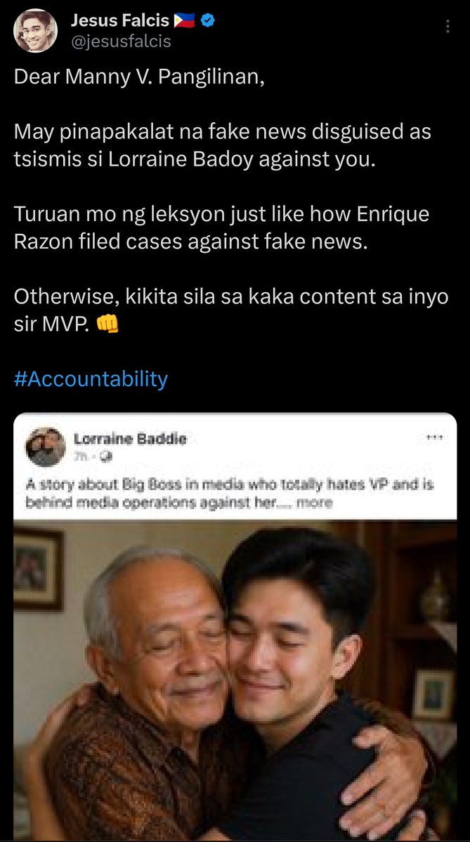 Dapat siya nag kasuhan dahil wala namang tinukoy kung sino. Eh pinangalanan niya si MVP. 

Paano niya nalaman na si MVP ang tinutukoy? 

Sa katalinuhan niya pinahamak ang sarili. 😆😆😆😆😆😆