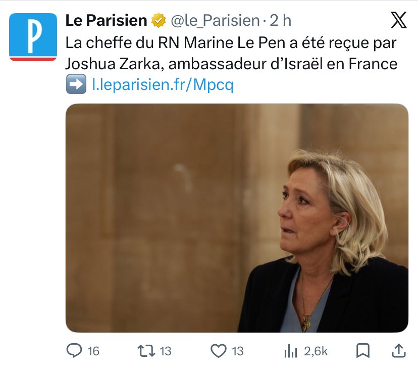 MacronardsFM's tweet image. Le représentant en France de Netanyahu qui reçoit Marine Le Pen cadre du FN quand son père antisemite en etait le President et qu’elle assume « l’heritage » du FN lors des 50 ans du parti #RN !  @yzarka comme disait Badinter « les morts nous regardent ». Vous faites honte à la