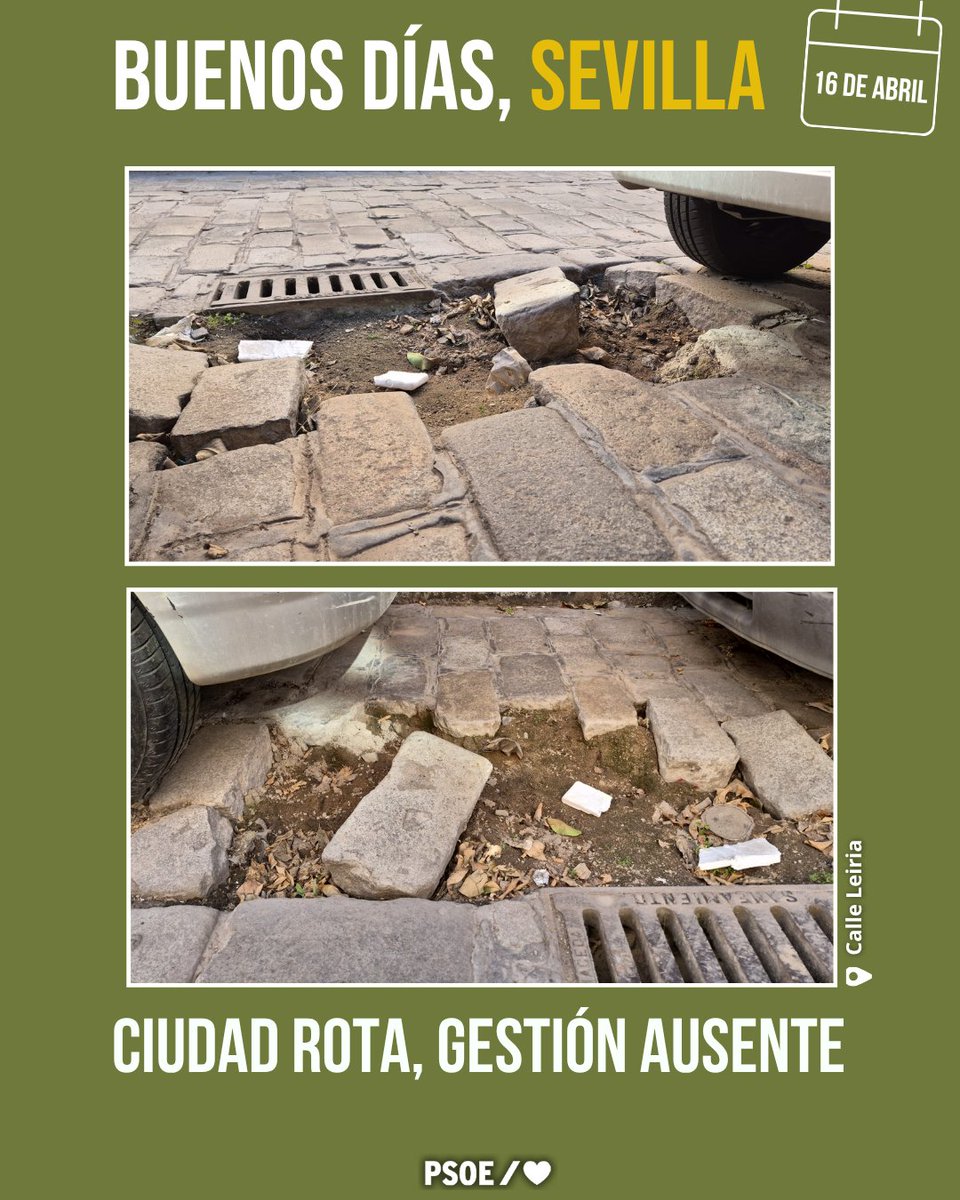 Buenos días. 
#SevillaEnMarchaAtrás