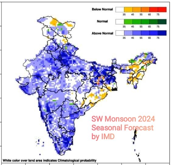 Hosalikar_KS's tweet image. Annual variations in monsoon performance is its intrinsic characteristic. We need to adapt this very quickly in our year to year planning in all sectors. 
Here IMD forecast for past monsoon 2024 &amp;amp; this year 2026.
Super Contrast!! 
#climatechange 
#globalwarming