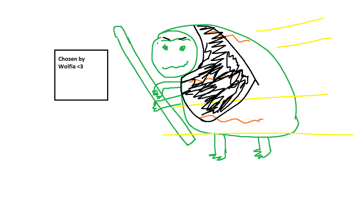 hi <3  I wanted to show people my dbd drawings. My community loves them but i wanted to know what other people think. Every time we get a raid, we draw a dbd character from memory on paint. This one was chosen by <a href="/wolfialover/">Wolfia 👾</a> can you guess who it is? #15