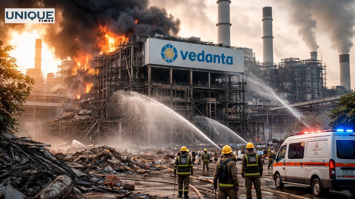 uniquetimesorg's tweet photo. Vedanta Plant Blast Kills 17 in Chhattisgarh
Know more: https://t.co/sGhIcNfkhq
#uniquetimes #LatestNews #vedanta #BoilerExplosion #casualities #CoalPlant #India #IndustrialAccident #powerplant https://t.co/aKl0Eq9bZV