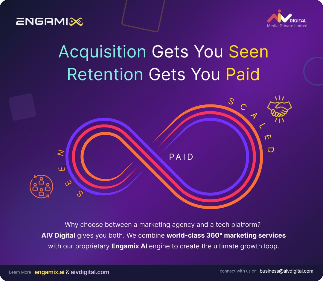 digitalconfex's tweet image. 🚀 Getting seen is easy. Getting paid is strategy.

With 360° marketing + AI-powered growth, AIV Digital helps brands acquire, engage &amp;amp; retain customers for real ROI.
Scale smarter, grow faster.
👉 Connect with AIV Digital

@digitalconfex 
#DMATConfex #AIinMarketing #BrandGrowth