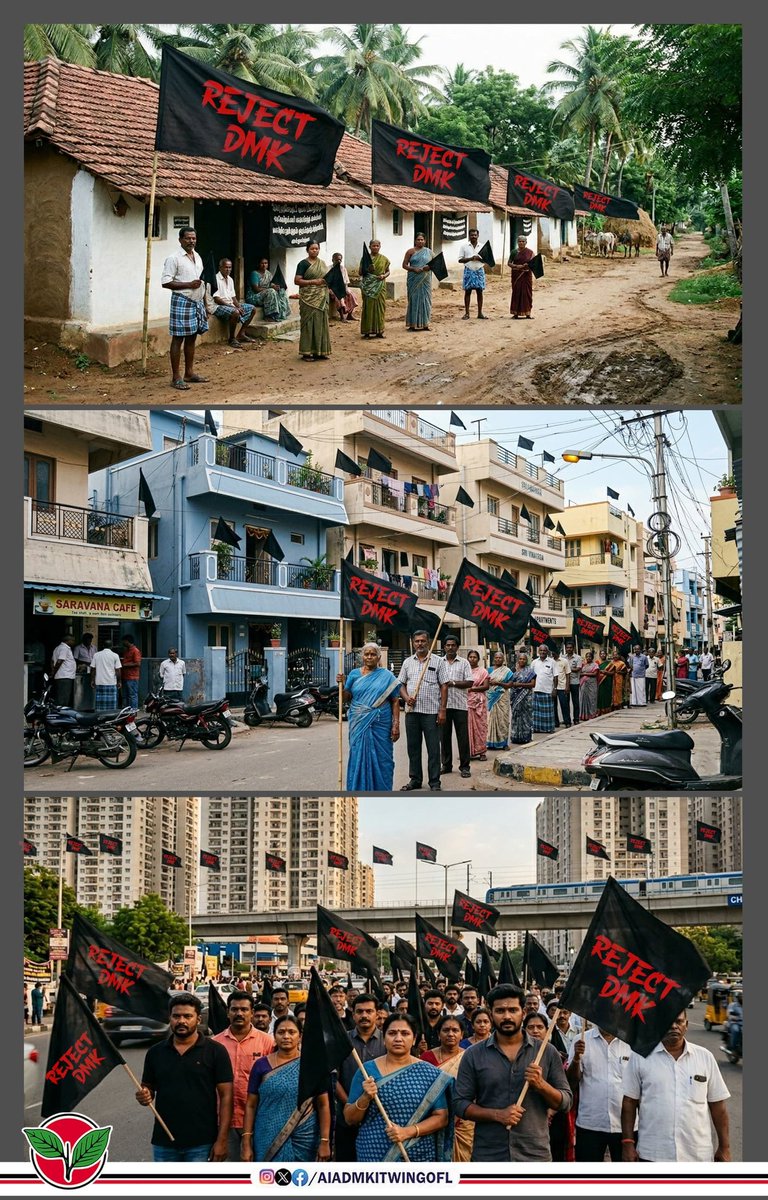 AIADMKITWINGOFL's tweet photo. பெண்கள் பாதுகாப்பை உறுதி செய்ய தவறிய திமுக எங்களுக்கு வேண்டாம்...

போதைபொருள் புழக்கத்தை கட்டுபடுத்த தவறிய திமுக எங்களுக்கு வேண்டாம்..

சட்டம் ஒழுங்கை சரிவர நிர்வகிக்க தெரியாத திமுக எங்களுக்கு வேண்டாம்..

பொய் வாக்குறுதிகளால் எங்களை ஏமாற்றிய திமுக எங்களுக்கு வேண்டாம்.

கோடி கோடியாய் மக்கள் பணத்தை கொள்ளையடித்த ஊழல் திமுக எங்களுக்கு வேண்டாம்

சமூக நீதியை நிலைநாட்ட தவறிய திமுக எங்களுக்கு வேண்டாம்.

ஆளுங்கட்சி என்ற அதிகார மமதையில் அராஜகம் செய்யும் திமுக எங்களுக்கு வேண்டாம்..

அப்போதும் வேண்டாம்..
இப்போதும் வேண்டாம்..
திமுக இனி எப்போதும் வேண்டாம்.

​#DummyPieceStopOverAction