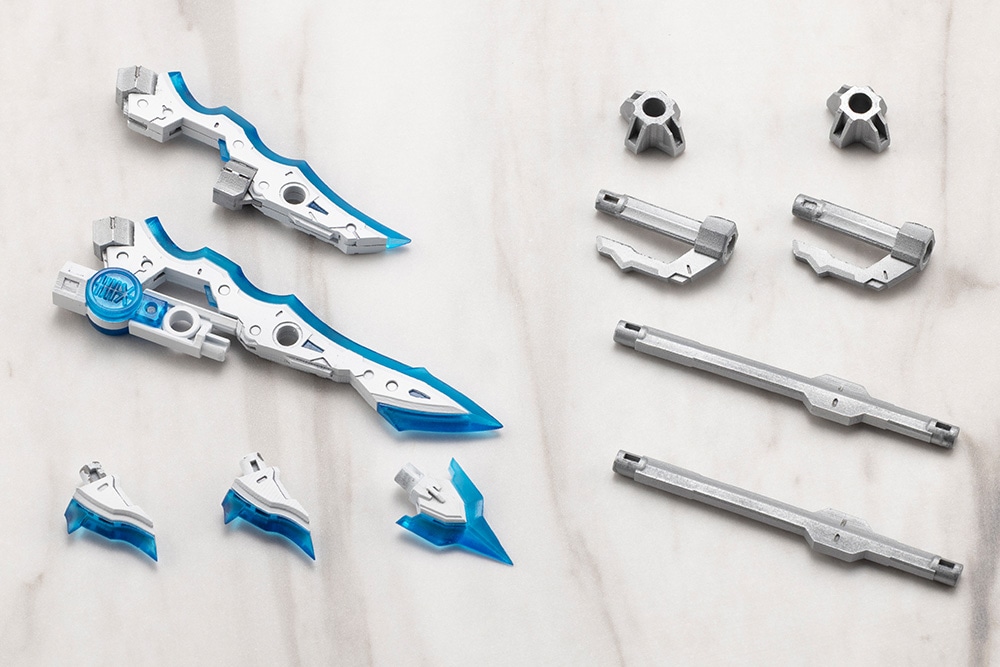 kotobukiya_npb's tweet image. 【コトブキヤ日本橋3F】新商品：「バーチュアスタイル12 モラルタ＆ベガルタ」（税込￥1,760）入荷いたしました！

「バーチュアスタイル」第12弾！神話をモチーフにした双剣「モラルタ」と「ベガルタ」がラインナップ✨
クリアーパーツを使用した美しい造形が特徴❕
お見逃しなく🔍
#MSG