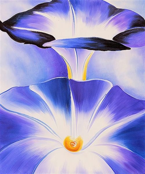 Blue Morning Glories, 1935 by Georgia O'Keeffe #Womensart