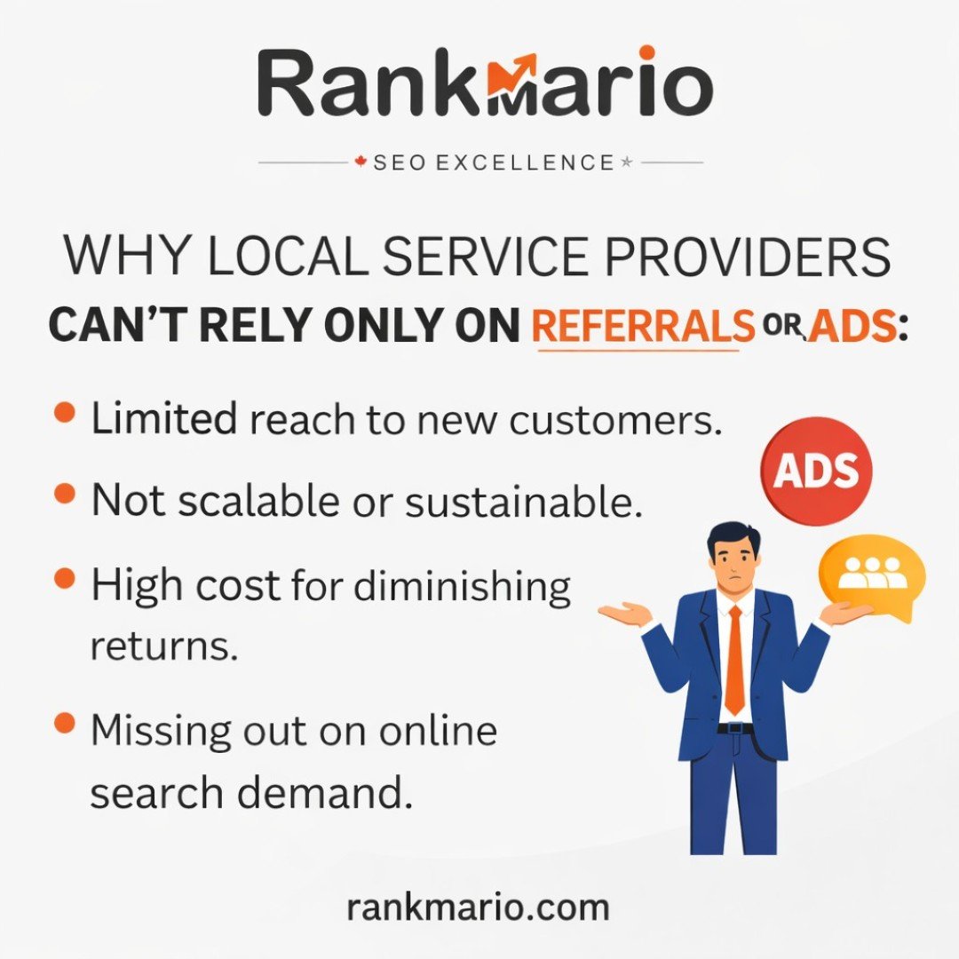 rankmarioseo's tweet image. Referrals &amp;amp; ads aren’t enough 👇

❌ Not predictable
❌ Expensive long-term
❌ Stop ads = stop leads
❌ Limited reach
Build a system that brings consistent growth 🚀
.
.
#LocalBusiness #LeadGeneration #DigitalGrowth #LocalSEO #MarketingStrategy #BusinessGrowth #OnlineVisibility