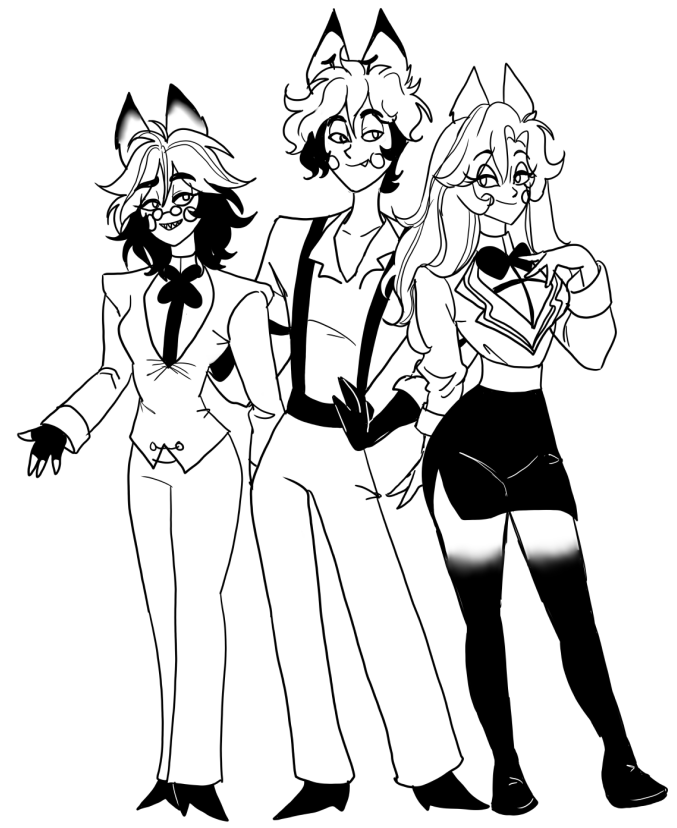 blueskittelzz's tweet image. fanart #hazbinfankids #fankid #fankids #radioapple #radioapplefankids #radioapplefankid #hazbin #hazbinhotel Emery, Liora, and Kieran reporting to duty  Left: Liora, Middle: Kieran, Right: Emery