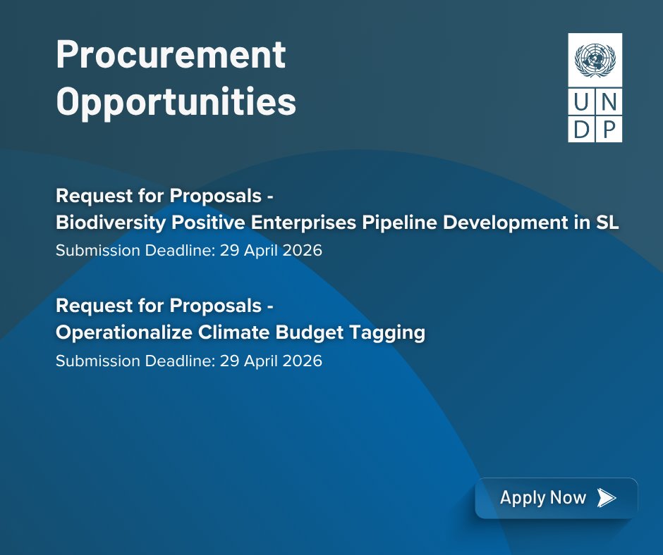 UNDPSriLanka's tweet image. Looking to work with @UNDP #srilanka?

Explore current #procurement &amp;amp; #consultancy opportunities across technical expertise, goods, and services supporting #SustainableDevelopment.

👉 Apply here: undp.org/srilanka/procu…