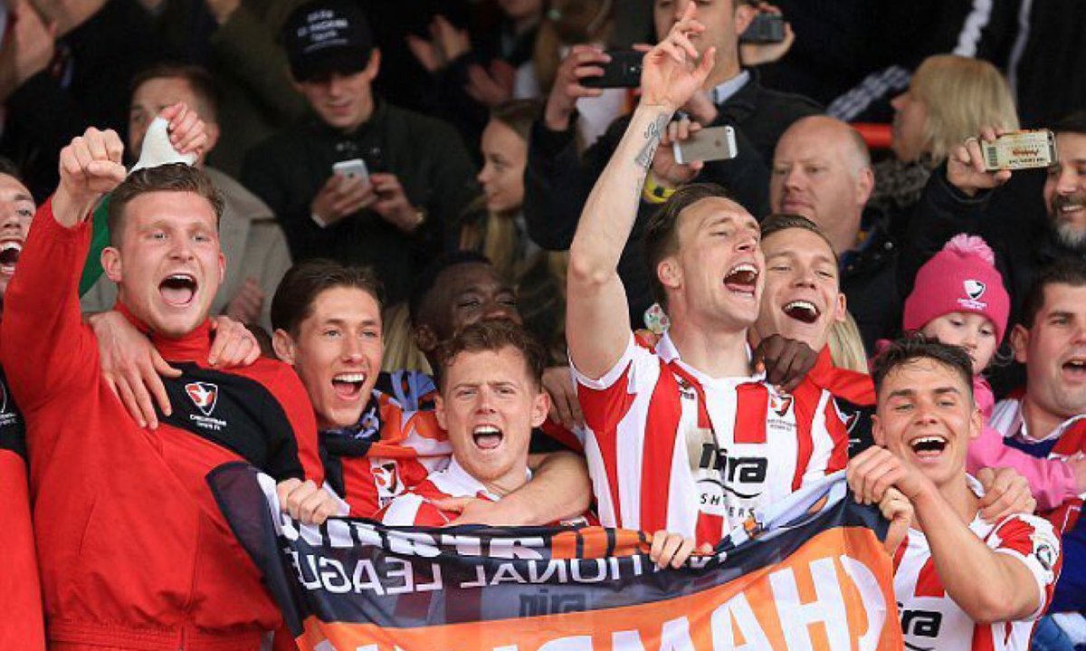 rvc86's tweet photo. ON THIS DAY - Cheltenham Town returned to the Football League as champions at the 1st attempt. 🏆

Every player (apart from Asa Hall) left.✅
18 new signings✅ 
11 debutants on the opening day of the season away at Lincoln✅
Overturned rivals FGR’s 9 point lead at the top✅ #ctfc https://t.co/EIjRDCQE5W