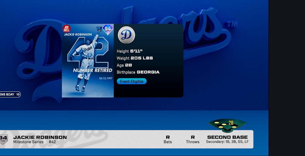 pennywisefps's tweet photo. If you know anything about me you know Jackie is always on my squad. Let the P5 grind begin #jackierobinson #mllb #mlbtheshow https://t.co/oc2C6csSnm