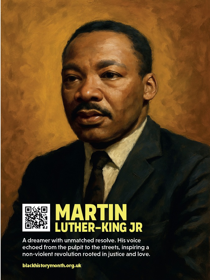 bhmuk's tweet image. Martin Luther King Jr

A voice that shaped a movement — calling for justice through non-violence, dignity, and change.

Scan the code to listen to his story.

#BlackHistoryMonth #MLK #CivilRights