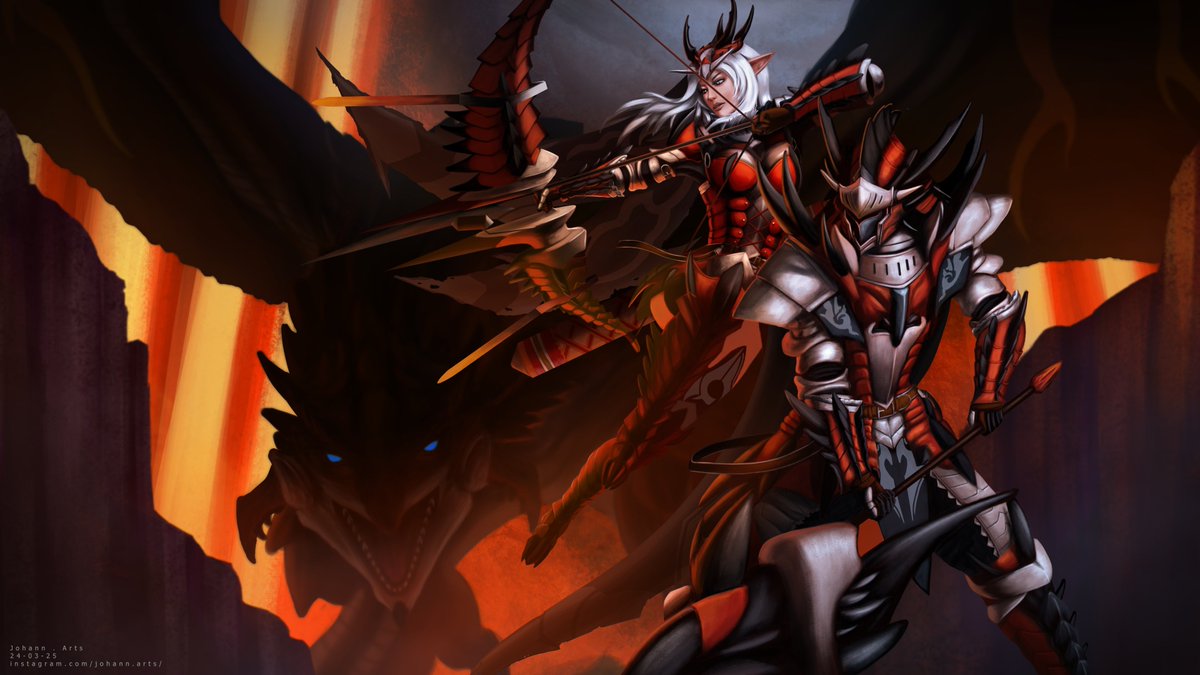 JohannArts's tweet image. FInally done! Splashy fan art for Dread King Rathalos Armor set from MH: Generations 😃
I
#monsterhunter #fanarts #digitalpainting #digitalillustration #photoshop  #noAI