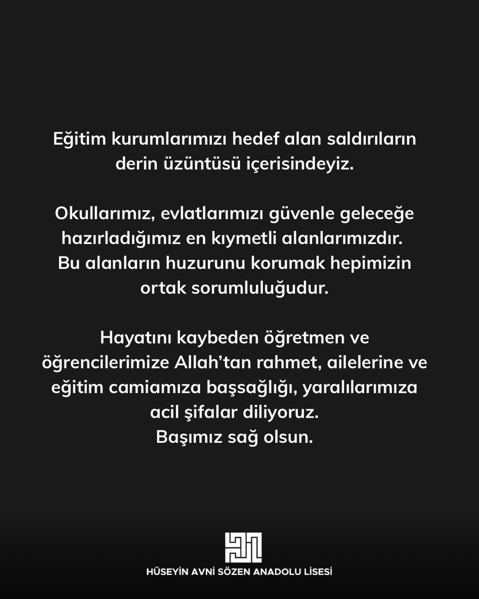 Hüseyin Avni Sözen Anadolu Lisesi tweet media