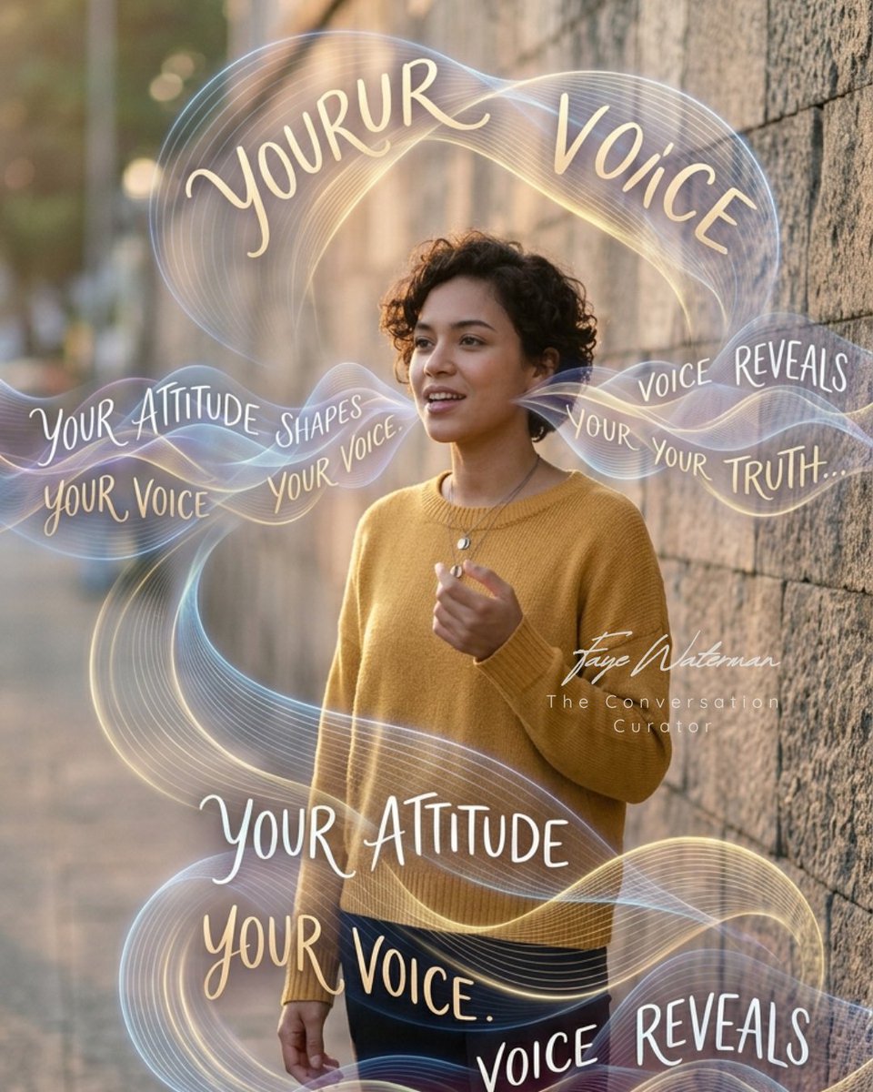 fayewatermancc's tweet image. Your attitude is the lens through which your voice is filtered. When you're positive and confident, your truth shines brighter.
#SpeakYourTruth #PositiveVibes #AuthenticityMatters #AttitudeIsEverything #VoiceOfChange