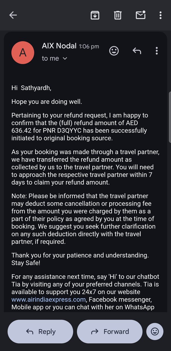 _sai_25_'s tweet photo. @makemytripcare @makemytrip 
Guys you gonna be regret for this 
Its been 37days no refund reflect to my account my pnr D3QYYC
636sar ticket+47SAR for MMTC
Long wait calls but result was nothing so I will wait for 24hrs if it not credited we can meet at saudi court FINAL WARNING⛔️ https://t.co/ewZdM4mHST