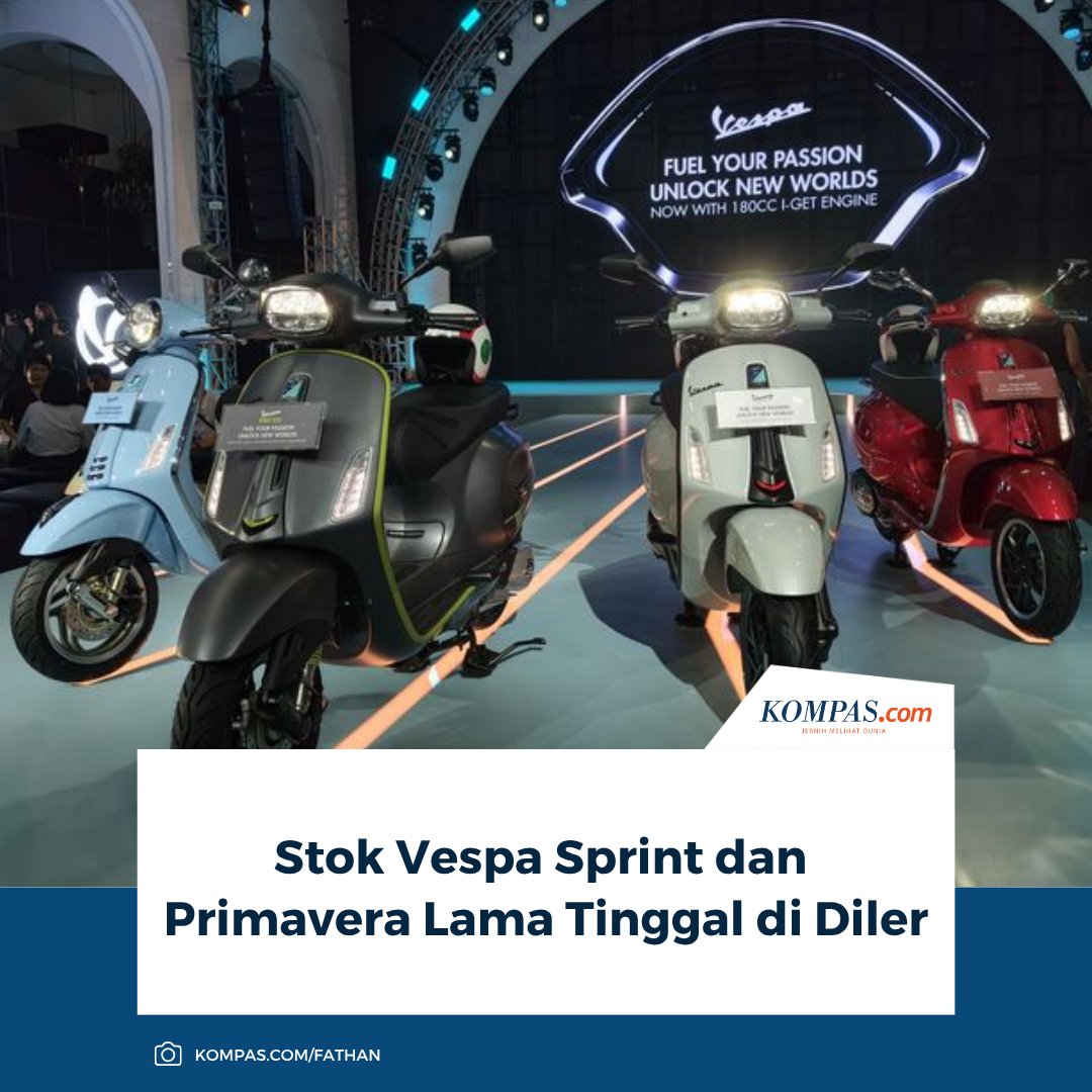 kompascom's tweet image. Saat ini, unit Vespa Sprint dan Primavera generasi lama praktis hanya tersedia dalam jumlah terbatas dan difokuskan untuk menghabiskan stok di jaringan diler resmi.

Baca Selengkapnya 👇🏻
otomotif.kompas.com/read/2026/04/1…

~NA #Vespa #Sprint #Primavera #StokTerbatas