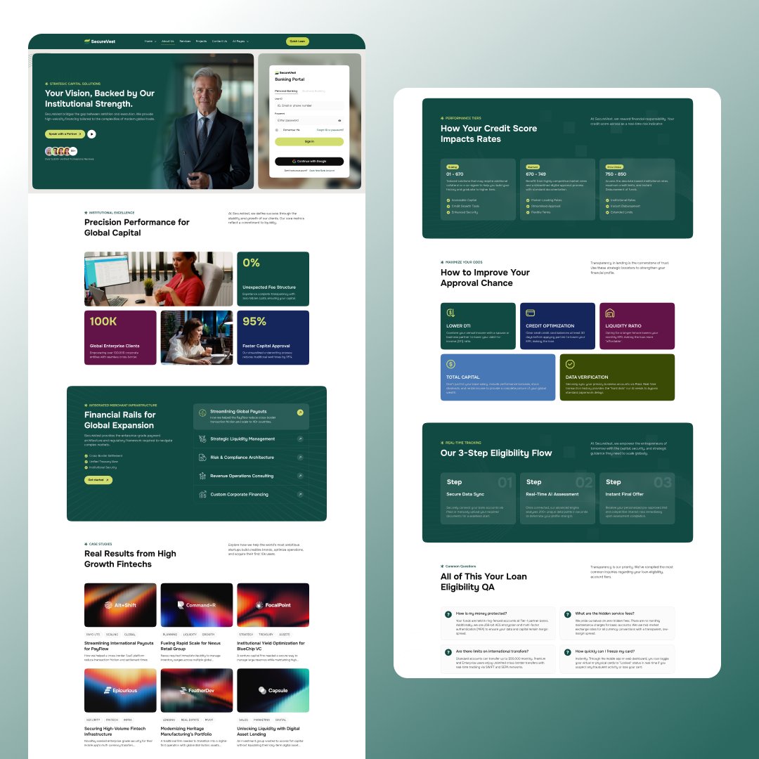 Electronthemes's tweet photo. SecureVest makes them feel effortless.

EMI Calculator · ROI Calculator · Loan Eligibility Tool · Criteria Explorer · Clean Apply Form.

Every screen is designed to guide users toward confident financial decisions. Zero friction.

#UIDesign #FintechDesign #LoanUI #ElectronThemes https://t.co/sBXUhD6VW8