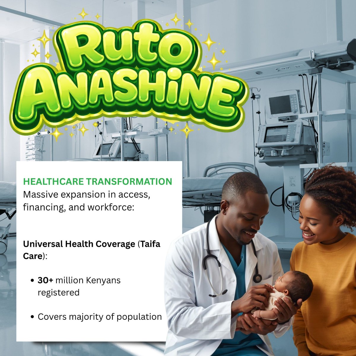 Zippy254K's tweet photo. KSh 93.4 billion mobilized through SHIF is boosting healthcare financing and ensuring more Kenyans access affordable treatment without financial distress. #RutoAnaShine The BETA Progress Qualified Tutam President https://t.co/hjLy8ecM30