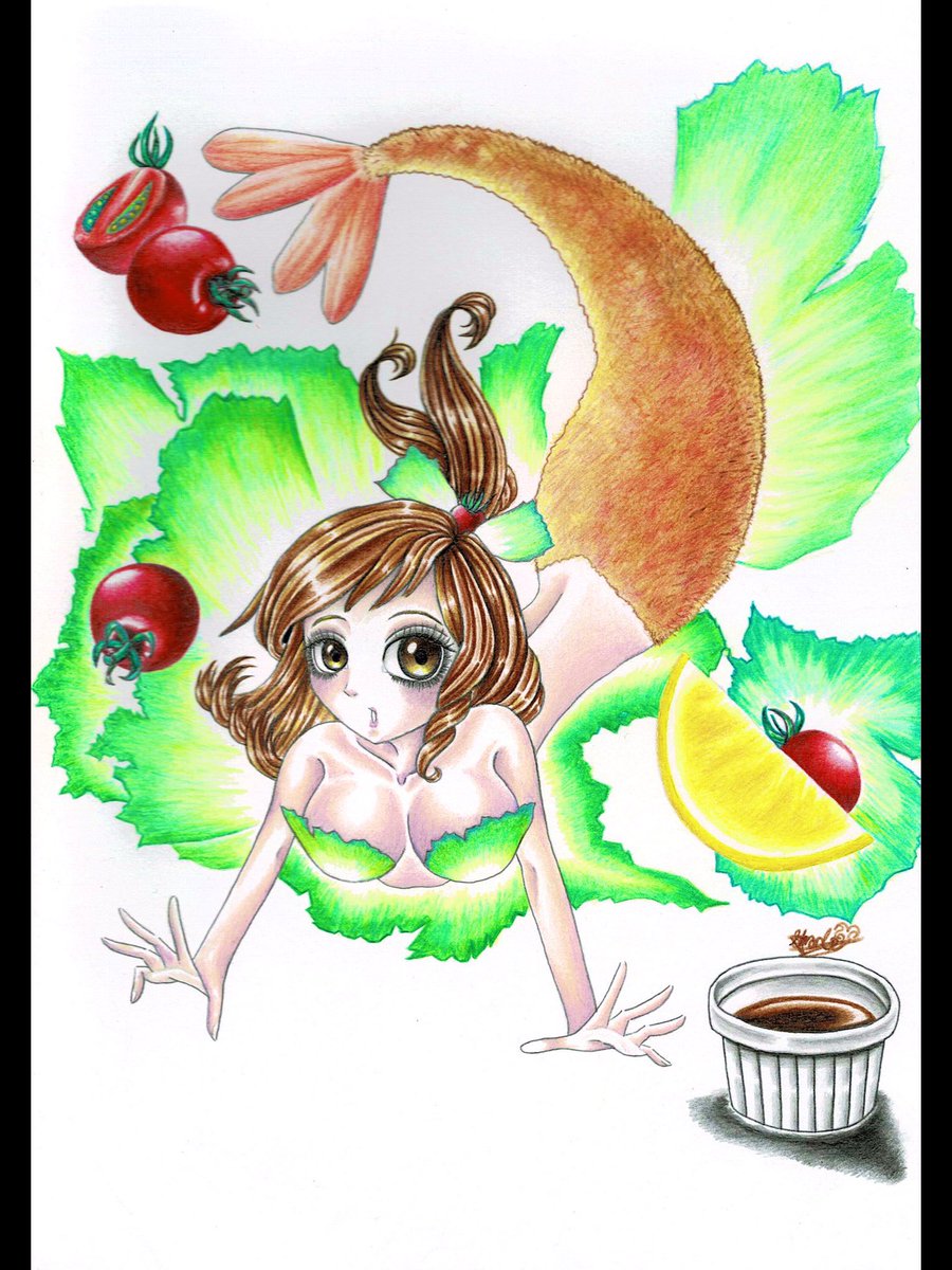 Phantom_Circus8's tweet photo. (過去絵)
🍤エビフライ・マーメイド🧜♀️
🍤Ebi fry・mermaid🧜♀️
#シェイディメンション
#ShadeDimension
#色鉛筆絵
#ColoredPencilDrawing
#エビフライマーメイド
#EbiFryMermaid https://t.co/ENRqjIZMb4