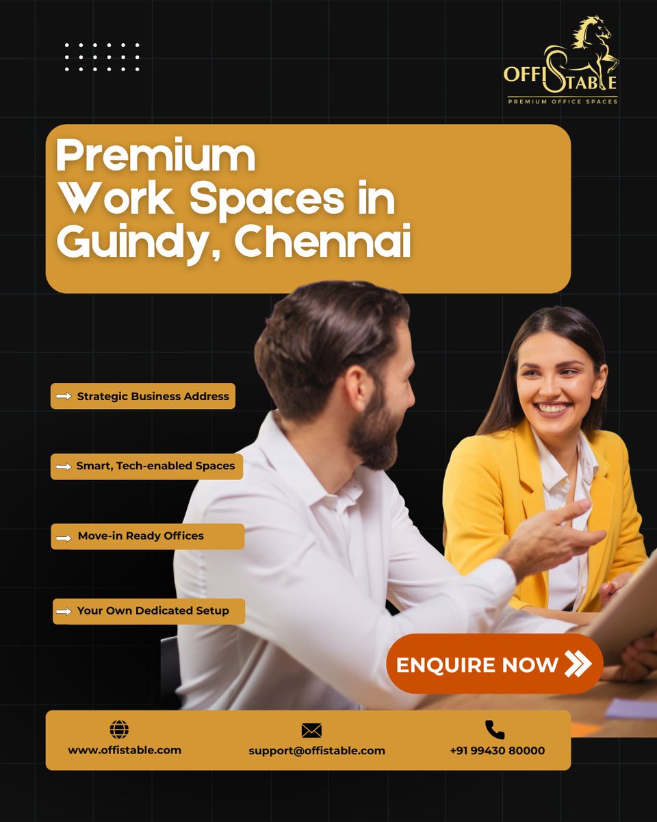 0ffistable's tweet photo. Work where ambition meets elegance.
Step into Guindy’s finest premium office spaces—designed for productivity, powered by convenience, and built to impress.
From fully furnished setups to high-tech amenities, everything you need to scale your business is right here. https://t.co/qrTuM2N4oz