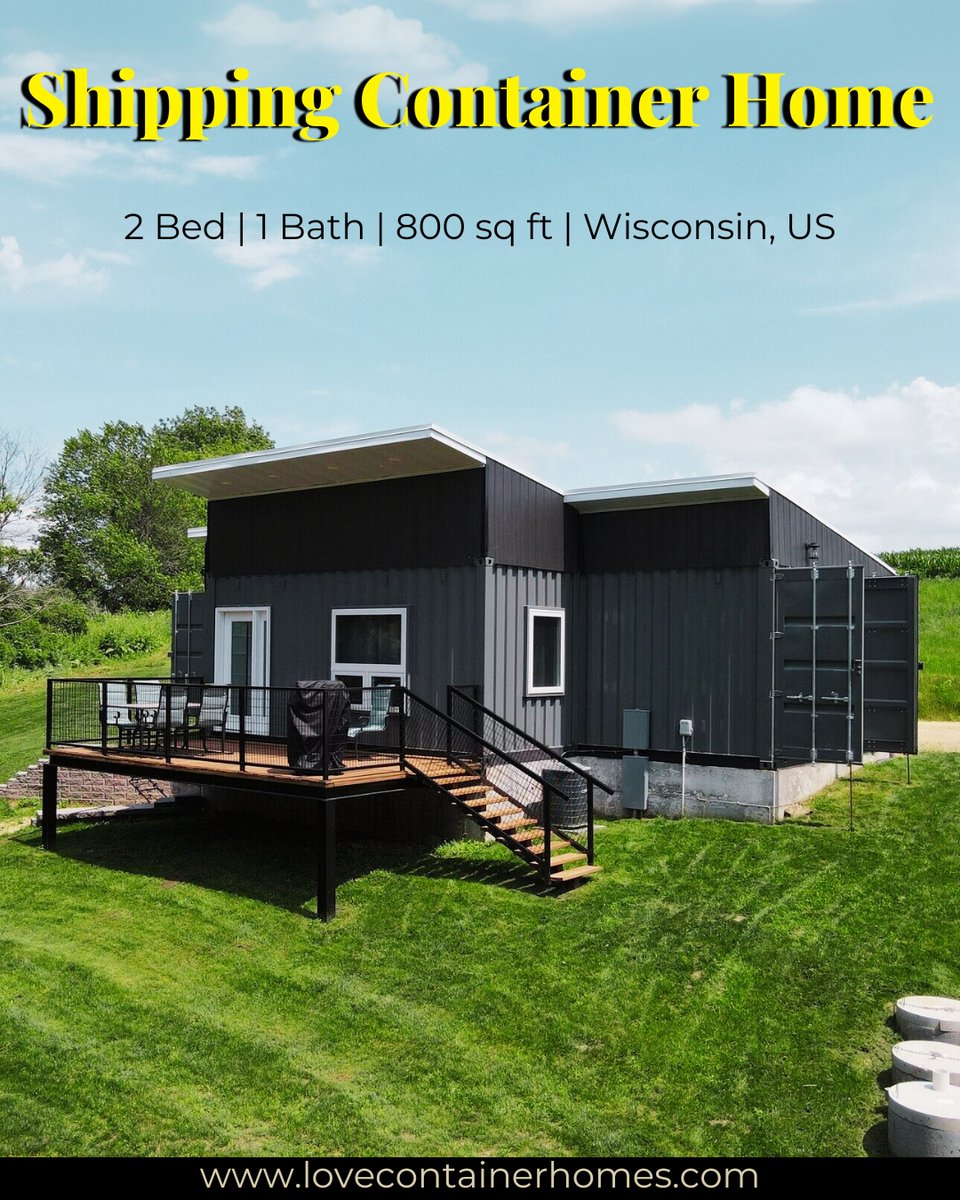 LCH_studios's tweet image. Would you live in a house built out of shipping containers? Rate this one on a scale of 0-10.  Visit us at lovecontainerhomes.com for container house plans and designs.
#architecture #shippingcontainer #containerhome #containerhouse #house #prefab