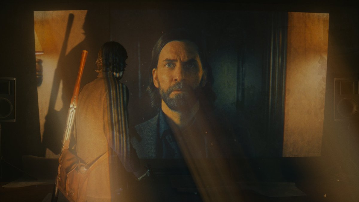 gadeelho's tweet image. Alan Wake lookin at Alan Wake 
#alanwake2 #photomode