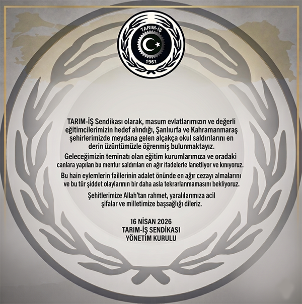 TARIM-İŞ SENDİKASI tweet media