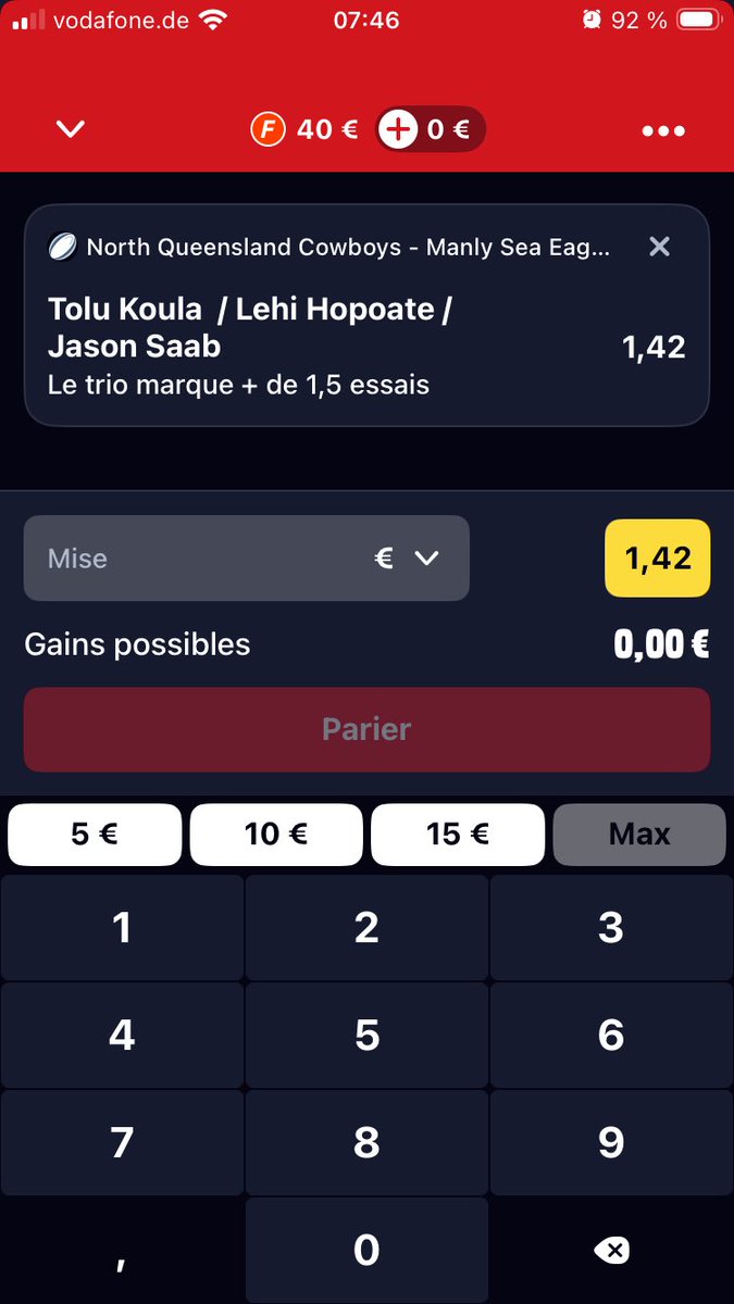ElProfesorBDT's tweet photo. Bonjour @Betclic ? Visiblement un souci d’ajustement sur vos duo/trio NRL. Vous êtes très largement en dessous de la concurrence. Que pasa ? Merci par avance pour @LaTeamBDT ! https://t.co/W9OBBsdTnl