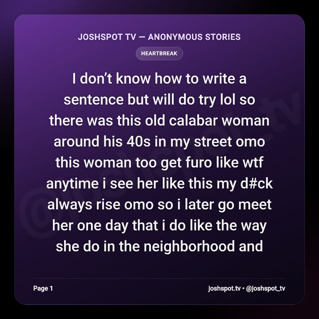 joshspot_tv's tweet photo. 🔥 Calabar Woman with Furo: My Forbidden Romance with a Married Neighbor 🔥

A Thread 🍿👇 https://t.co/qVDXNDZZOT