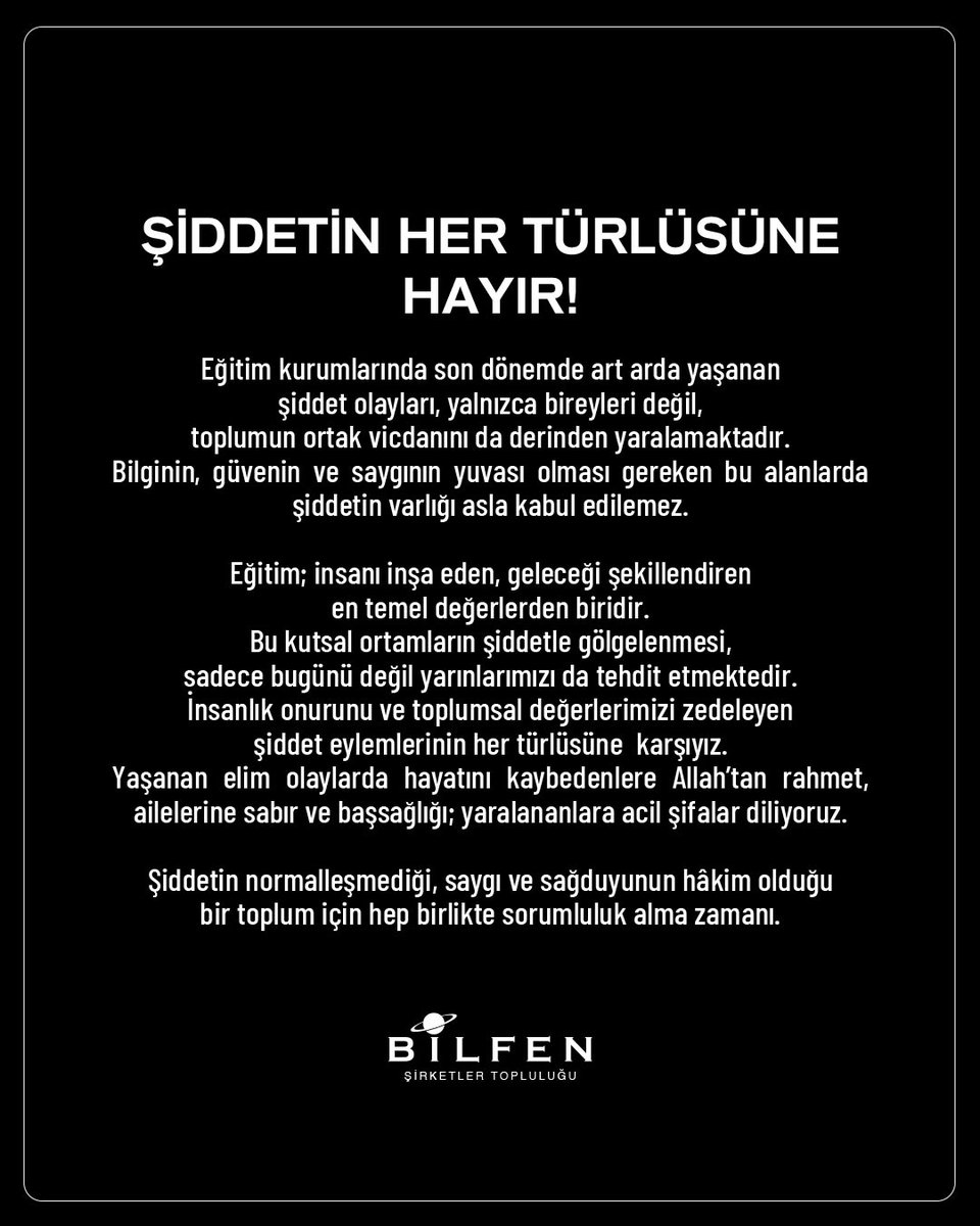EturServis's tweet photo. ŞİDDETİN HER TÜRLÜSÜNE HAYIR! https://t.co/QYKT1AqKtz