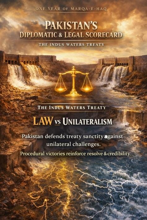 Grp1224Tarar's tweet image. Pakistan’s reply to India’s unilateral suspension of the Indus Waters Treaty signifies not helplessness, but a deliberate approach of legal defiance rooted in global law. Persistent diplomacy and legal measures now frame Pakistan as a proactive protector of treaty norms. #IWT #Pa