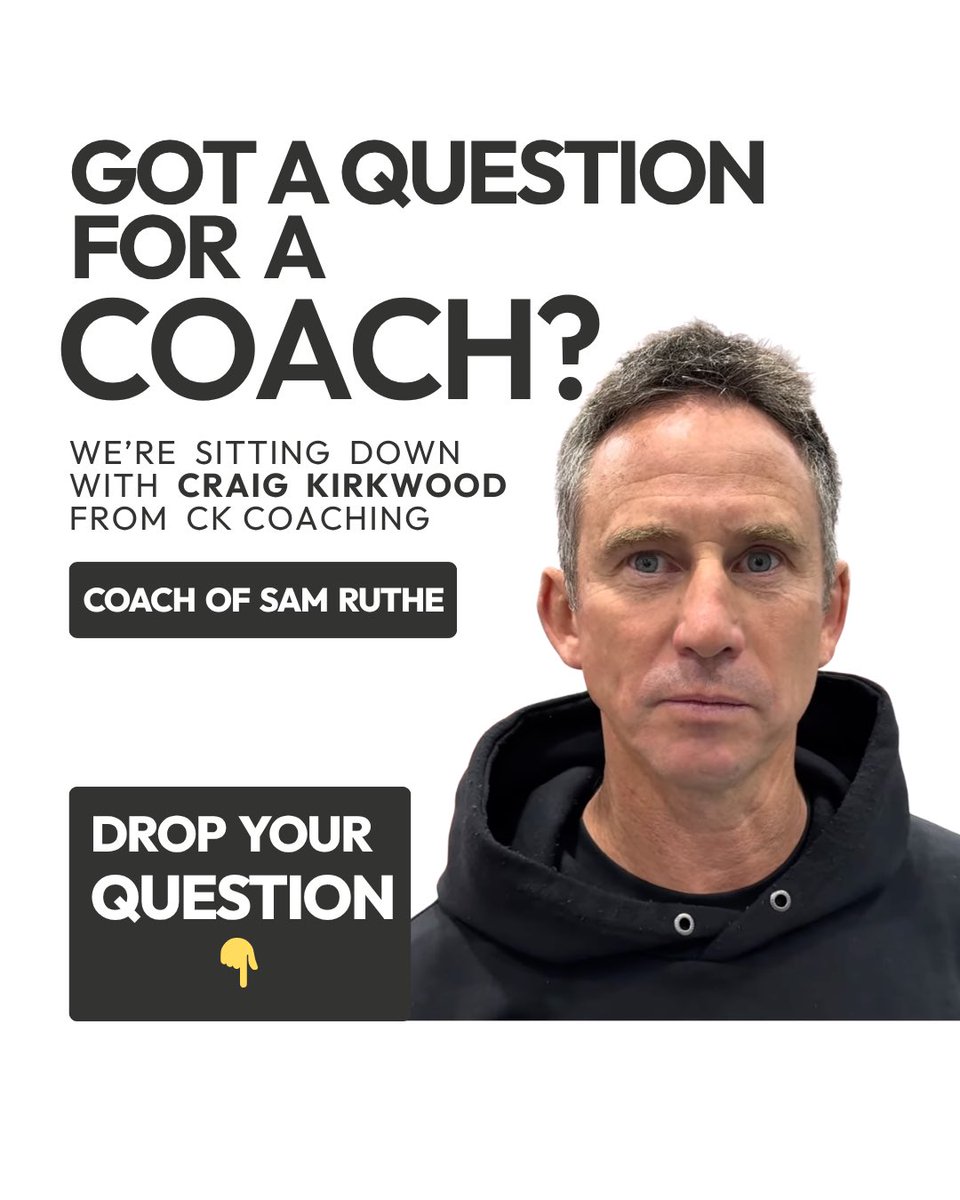 FuelingYouth's tweet image. Got a question for a coach? 👀
We’re sitting down with Craig from CK Coaching — coach of Sam Ruthe.
Drop your question below 👇 We’ll select a few to put to Craig in the interview.
#FYA #AthleteDevelopment #Coaching #YouthSport #AskAQuestion