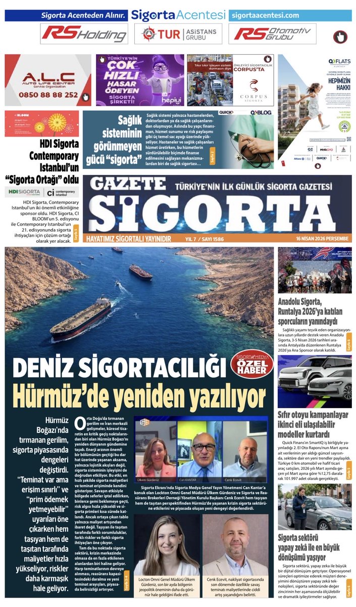 sigortamedya's tweet photo. GAZETE SİGORTA'da BUGÜN 
Sigorta sektörünün ilk ve tek günlük dijital gazetesi GAZETE SİGORTA tüm dijital e-dergi platformlarında. Ücretsiz. 
👉🏻Türk Telekom e-dergi 
👉🏻https://t.co/K2lghQlEHU 'da
👉🏻https://t.co/65geYX1DtN https://t.co/Lt8x1TV2nF
